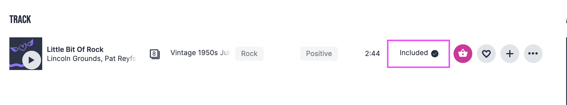 Including Track What's the difference between an 'Included' and 'Premium' track?
